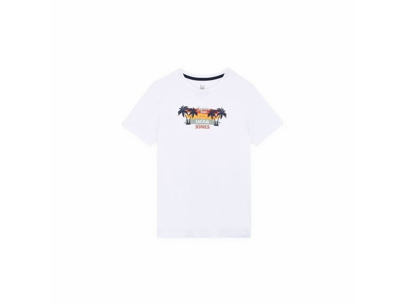 Детски Тениска с къс ръкав Jack & Jones Jjsummer Smu Vibe Tee Бял Детски Тениска с къс ръкав Jack & Jones Jjsummer Smu Vibe Tee Бял