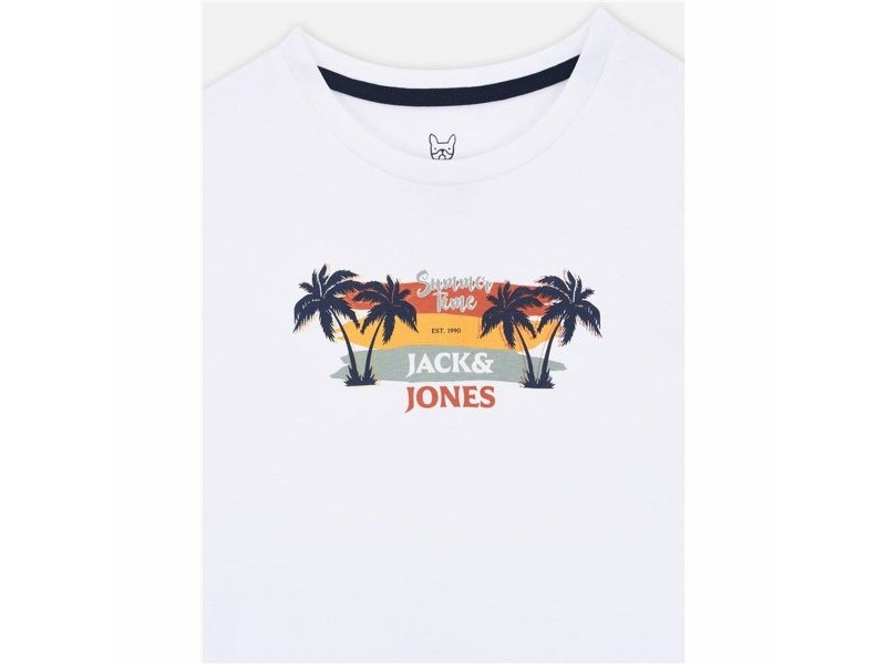 Детски Тениска с къс ръкав Jack & Jones Jjsummer Smu Vibe Tee Бял Детски Тениска с къс ръкав Jack & Jones Jjsummer Smu Vibe Tee Бял