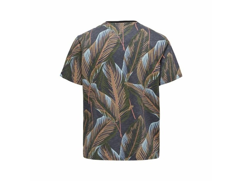 Мъжка тениска с къс ръкав Only & Sons Onskobe Reg Banana Leaf Черен