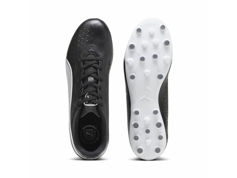 Футболни Ботуши с Бутонки за Възрастни Puma King Match MG Черен