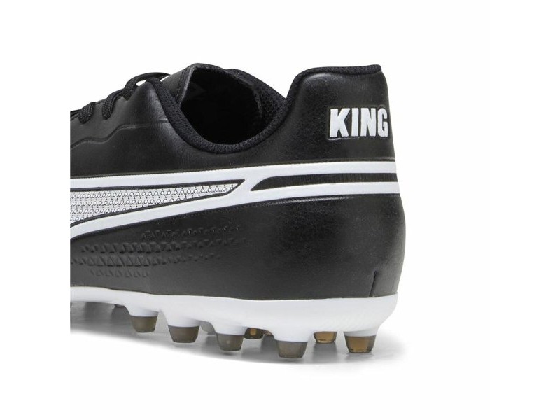 Футболни Ботуши с Бутонки за Възрастни Puma King Match MG Черен