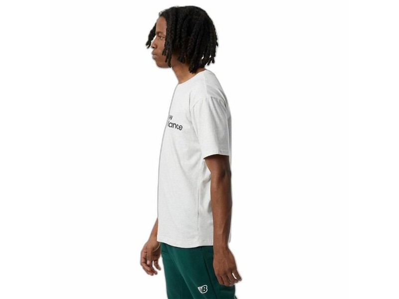 Мъжка тениска с къс ръкав New Balance Nb Essentials Graphic 1 Sah Бял
