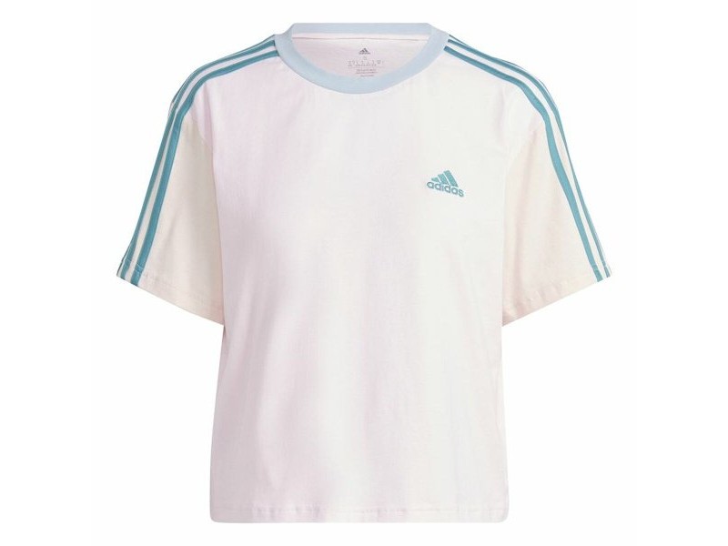 Дамска тениска с къс ръкав Adidas 3S Cr Бял