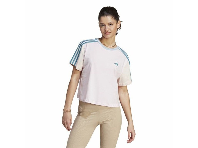Дамска тениска с къс ръкав Adidas 3S Cr Бял