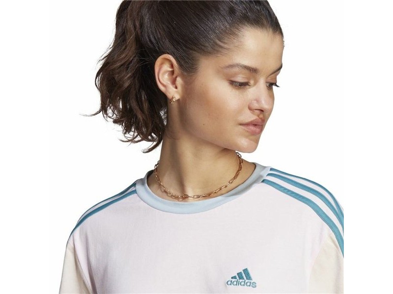 Дамска тениска с къс ръкав Adidas 3S Cr Бял