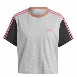 Дамска тениска с къс ръкав Adidas 3S Cr Сив