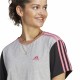 Дамска тениска с къс ръкав Adidas 3S Cr Сив