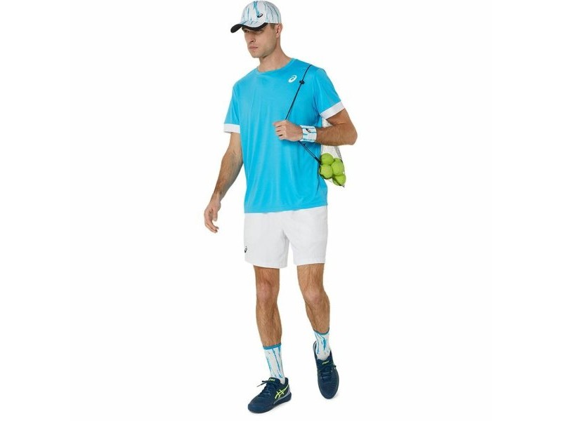 Тениска без Ръкави Asics Court Ss Top Небесно синьо Тенис