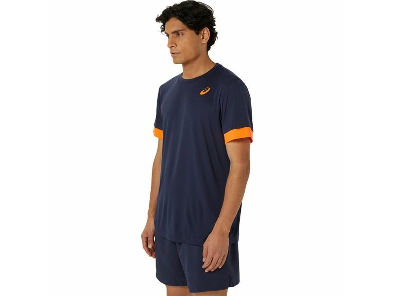 Тениска без Ръкави Asics Court Ss Top Син Морско син Тенис