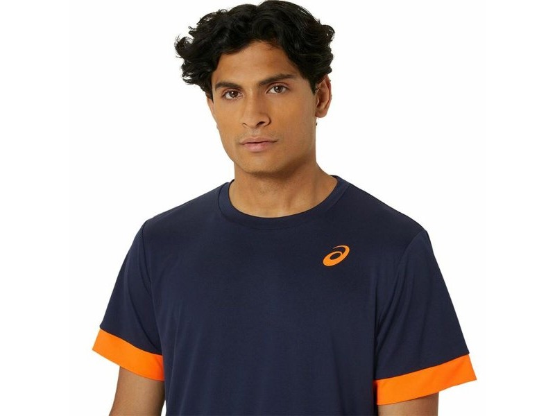 Тениска без Ръкави Asics Court Ss Top Син Морско син Тенис