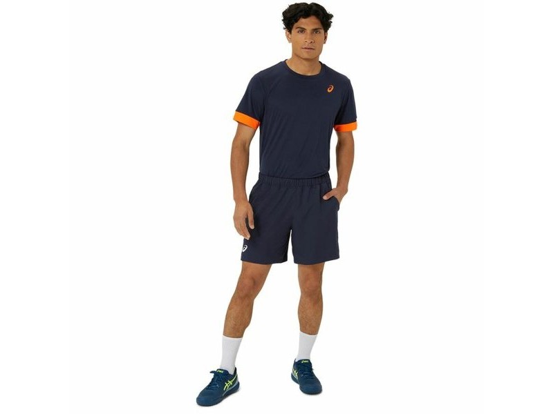 Тениска без Ръкави Asics Court Ss Top Син Морско син Тенис