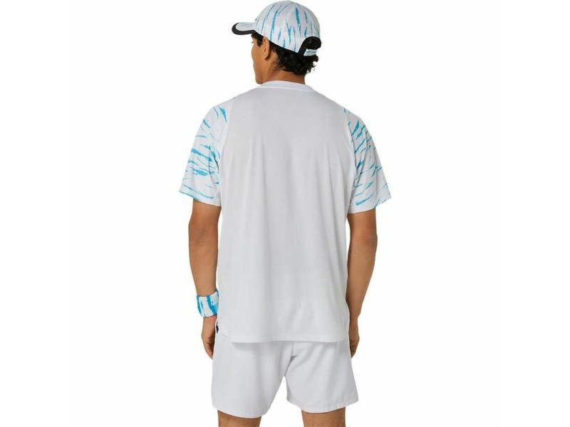 Тениска без Ръкави Asics Game Ss Top Бял Светло син Тенис