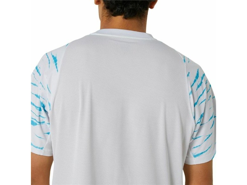 Тениска без Ръкави Asics Game Ss Top Бял Светло син Тенис
