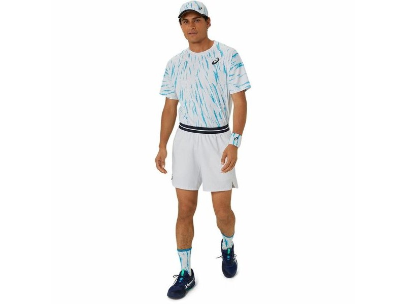 Тениска без Ръкави Asics Game Ss Top Бял Светло син Тенис