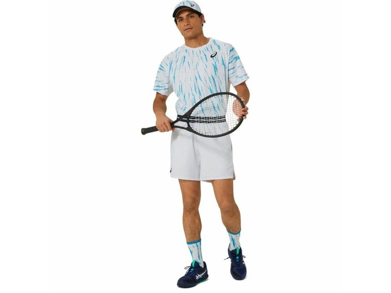 Тениска без Ръкави Asics Game Ss Top Бял Светло син Тенис
