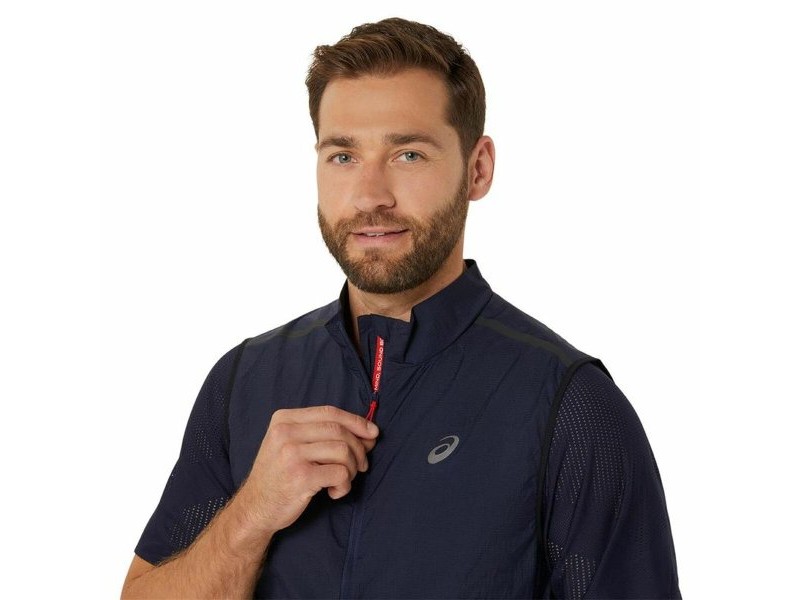 Унисекс Спортна Жилетка Asics Metarun Packable Gilet Син Унисекс Спортна Жилетка Asics Metarun Packable Gilet Син