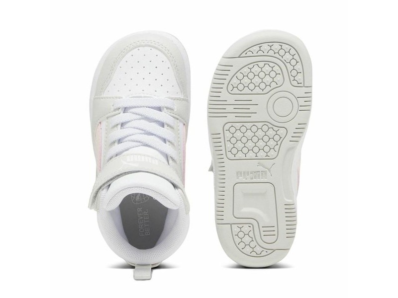 Детски всекидневни маратонки Puma Rebound V6 Mid Infantil Бял