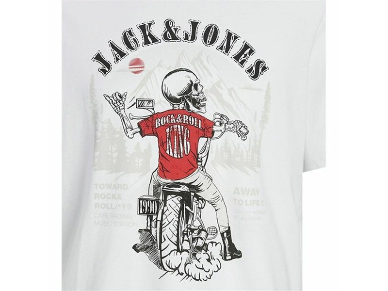 Мъжка тениска с къс ръкав Jack & Jones skull Rock Crew