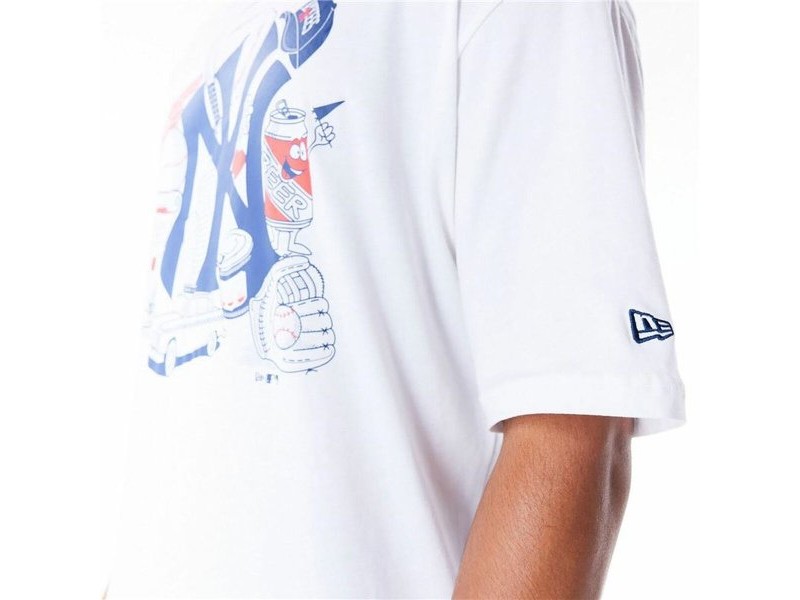 Мъжка тениска с къс ръкав New Era MLB FOOD GRPHC OS New York Yankees Бял