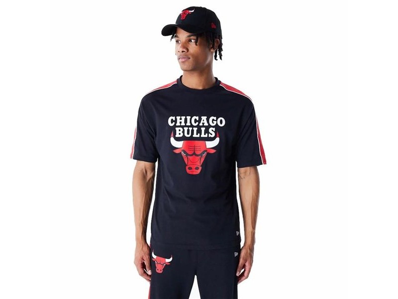 Мъжка тениска с къс ръкав New Era NBA PANEL OS Chicago Bulls Черен