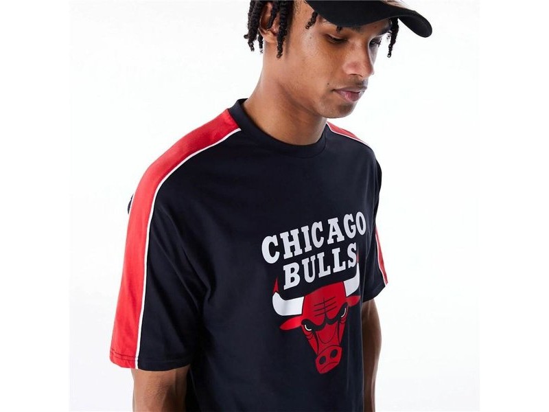 Мъжка тениска с къс ръкав New Era NBA PANEL OS Chicago Bulls Черен