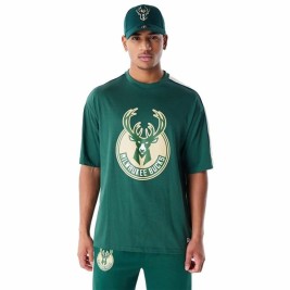 Мъжка тениска с къс ръкав New Era NBA PANEL OS Milwaukee Bucks Светло Зелено