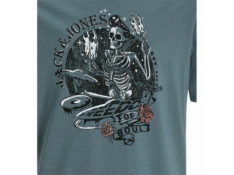 Детски Тениска с къс ръкав Jack & Jones skull Rock Crew