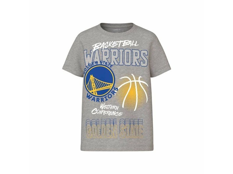 Детски Тениска с къс ръкав Name It mjyg Nba Box Ous Светло сив