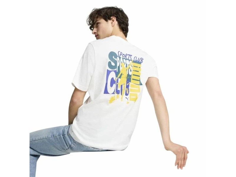 Мъжка тениска с къс ръкав Puma Graphics Puma Sports Club Бял