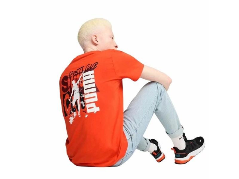 Мъжка тениска с къс ръкав Puma Graphics Puma Sports Club Оранжев