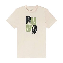 Детски Тениска с къс ръкав Puma Essentials+ Graphic Бежов