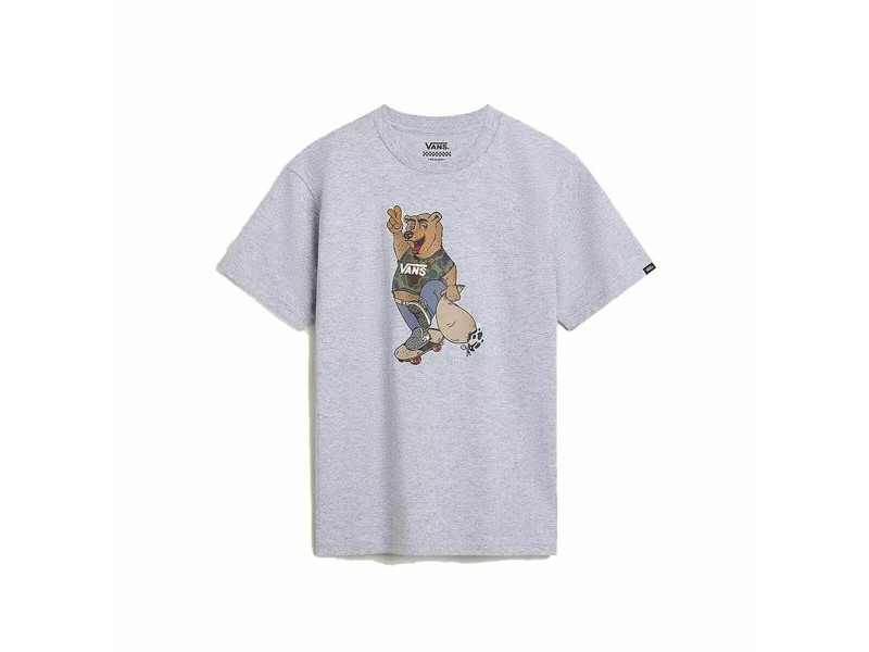 Детски Тениска с къс ръкав Vans Peace Oso Crew Сив