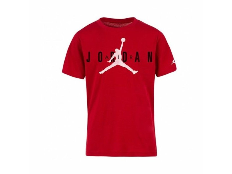 Детски Тениска с къс ръкав Jordan Jumpman Sustainable Graphi Червен