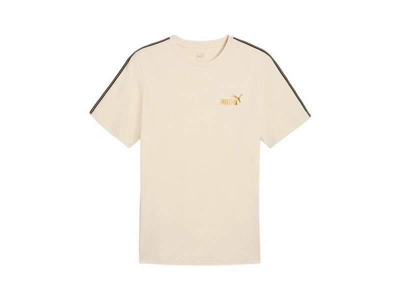 Мъжка тениска с къс ръкав Puma Ess Tape Minimal Gold Бежов