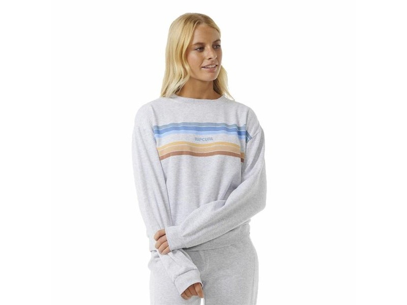 Дамски суичър без качулка Rip Curl High Tide Surf Crew Сив