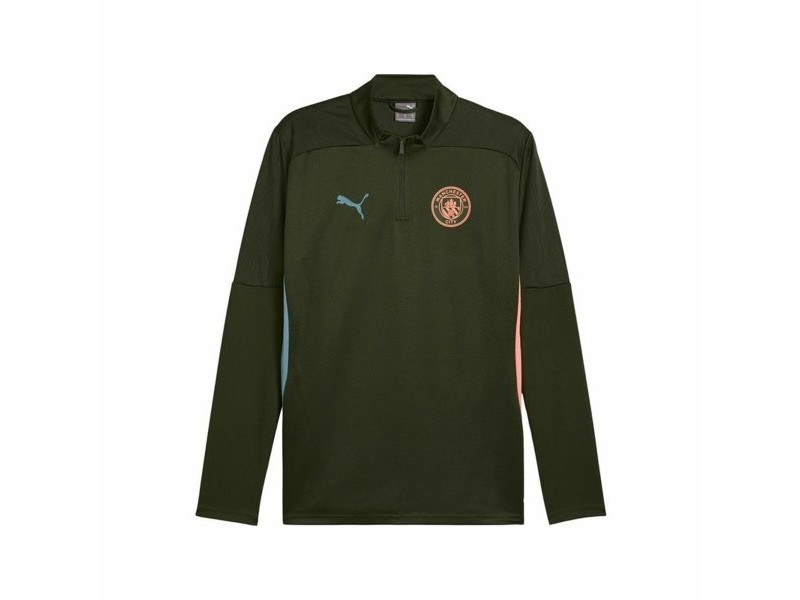 Тренировъчен Суичър за Възрастни Puma Manchester City 24/25 Training Маслина