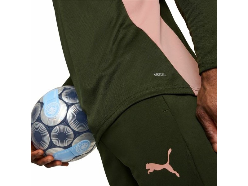 Тренировъчен Суичър за Възрастни Puma Manchester City 24/25 Training Маслина
