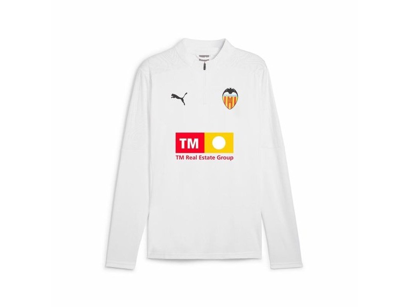 Тренировъчен Суичър за Възрастни Puma Valencia C.F. Бял