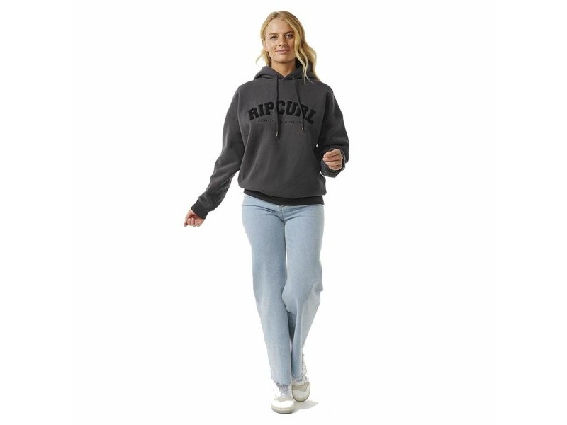 Дамски суичър с качулка Rip Curl Varsity Черен
