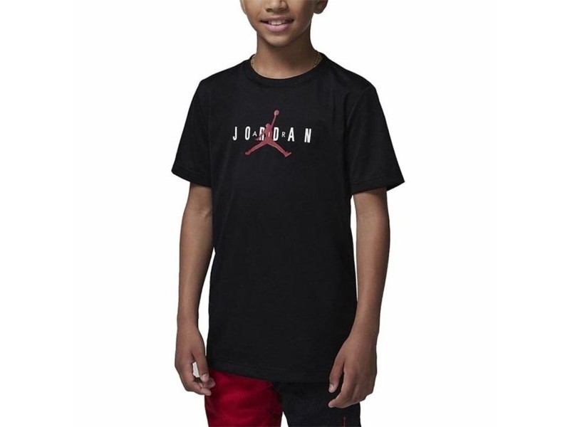 Детски Тениска с къс ръкав Jordan Jumpman Sustainable Черен