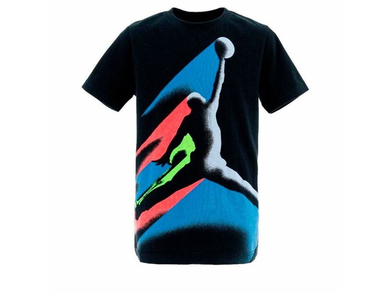 Детски Тениска с къс ръкав Jordan 23 Fade Away Черен