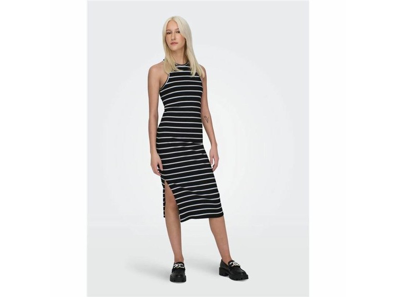 Рокля Only Onlbelfast Stripe Черен