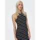 Рокля Only Onlbelfast Stripe Черен