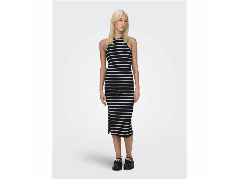 Рокля Only Onlbelfast Stripe Черен