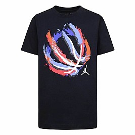 Детски Тениска с къс ръкав Jordan Jdb Bball Fire Ss Черен