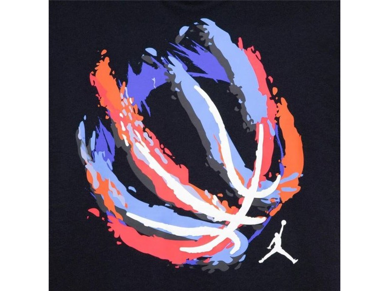 Детски Тениска с къс ръкав Jordan Jdb Bball Fire Ss Черен Детски Тениска с къс ръкав Jordan Jdb Bball Fire Ss Черен