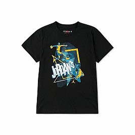 Детски Тениска с къс ръкав Jordan Jdb Jordan 3Peat Ss Черен