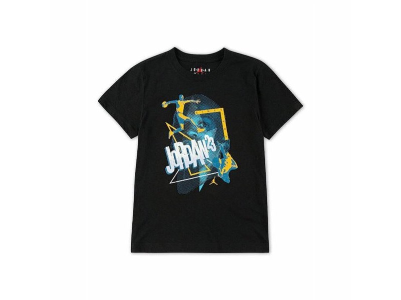 Детски Тениска с къс ръкав Jordan Jdb Jordan 3Peat Ss Черен