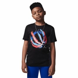 Детски Тениска с къс ръкав Jordan Jdb Bball Fire Ss Черен