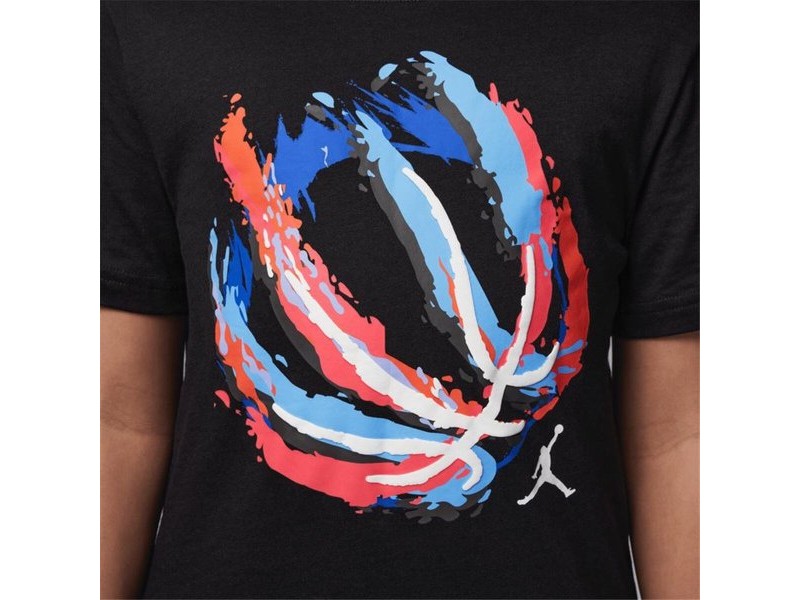 Детски Тениска с къс ръкав Jordan Jdb Bball Fire Ss Черен